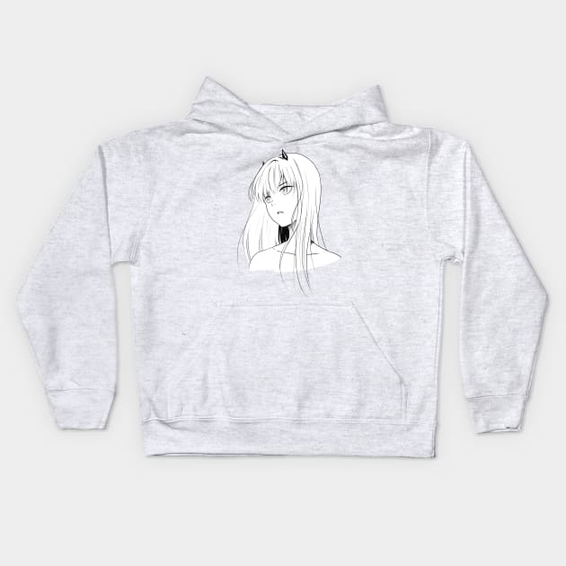 ZERO TWO Manga, darling in the franx manga Kids Hoodie by AmyMeou